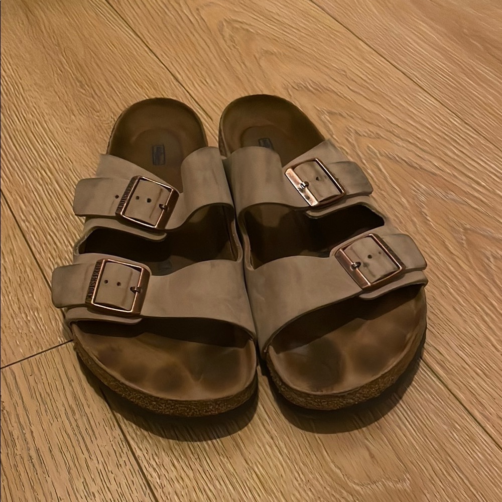 Birkenstock Taupe Double Strap Sandals
